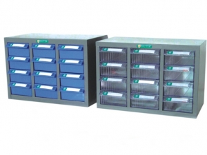 Gabinete para piezas de servicio ligero con 12 cajones