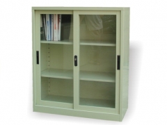 Casillero de almacenamiento de acero con puerta de vidrio